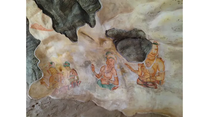 シギリヤレディの壁画レプリカ at シギリヤ博物館
