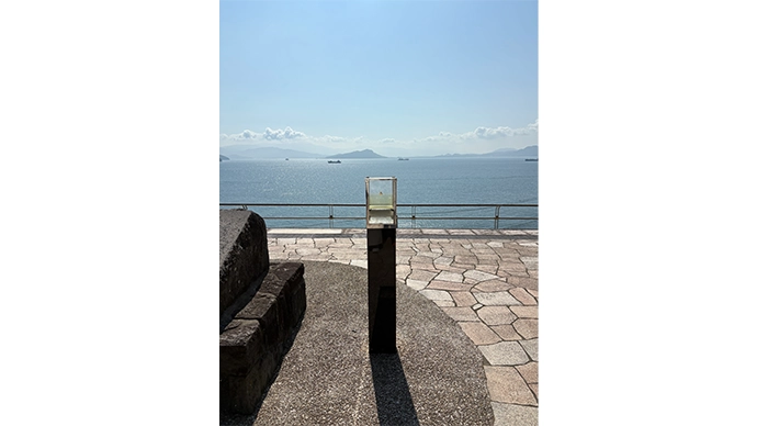 金印公園の金印レプリカと景色