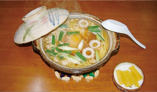 道の駅かわうその里すさき　鍋焼きラーメン