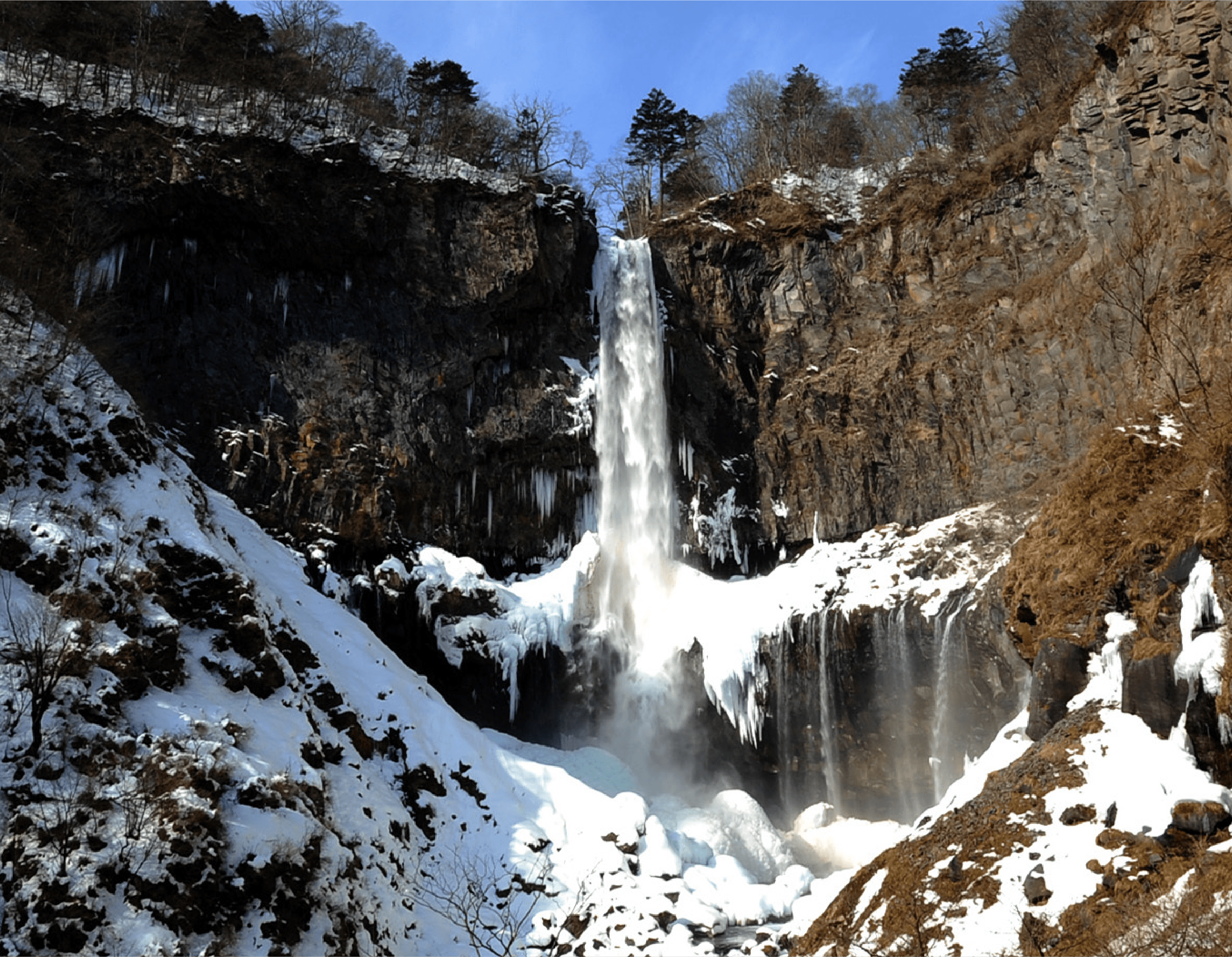 氷瀑・華厳滝 結氷写真