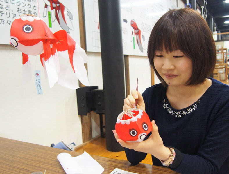 柳井金魚ちょうちん製作体験　イメージ