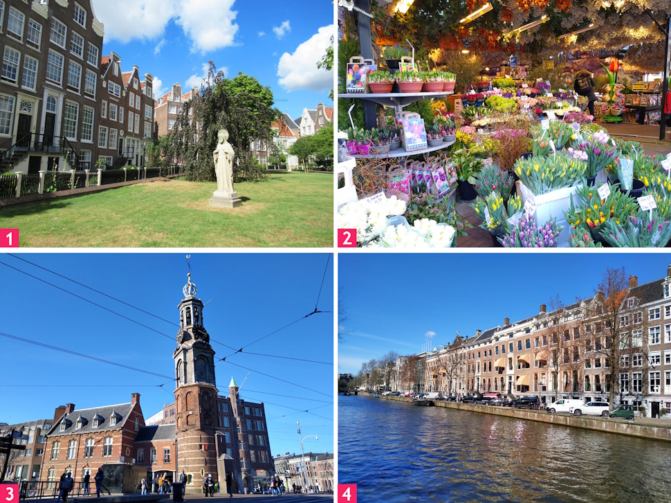 ベギン会修道院、シンゲルの花市場、ムント塔、へーレン運河の「黄金の屈曲」