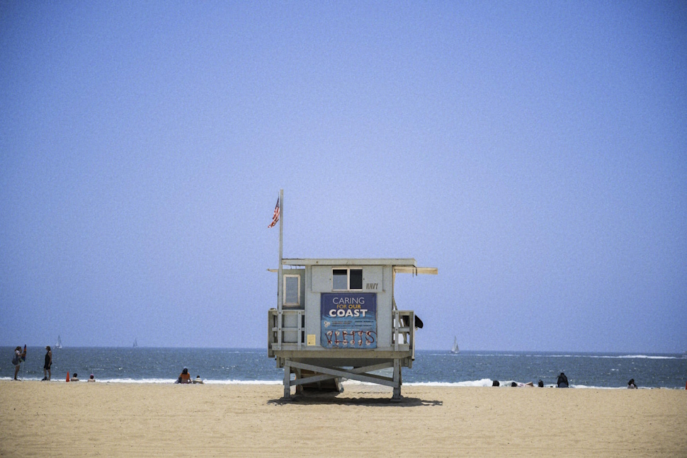 ロサンゼルスのベニスビーチ。山とは違った風が吹き、開放的な雰囲気が漂っていた