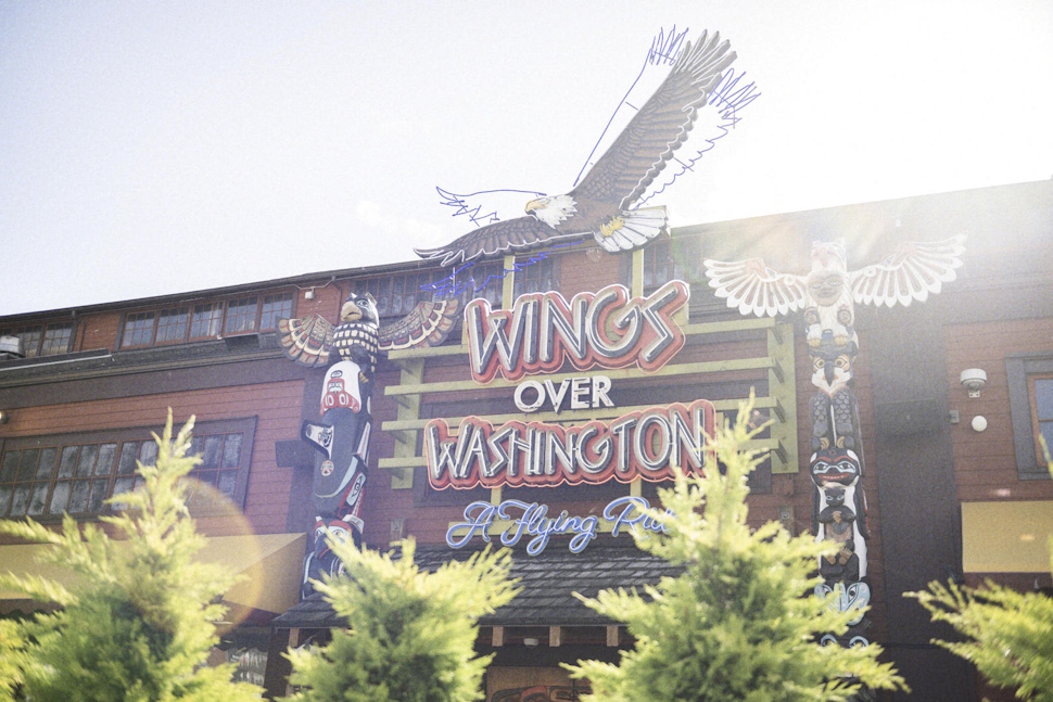 ワクワクさせる「Wings Over Washington」のエントランス。この中では素晴らしい体験が待っている