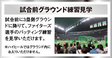 試合前グラウンド練習見学
