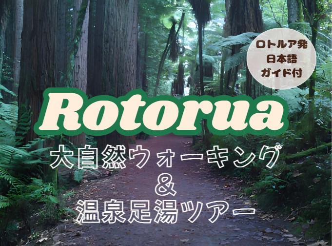 ロトルアの大自然ウォーキング＆温泉足湯ツアー