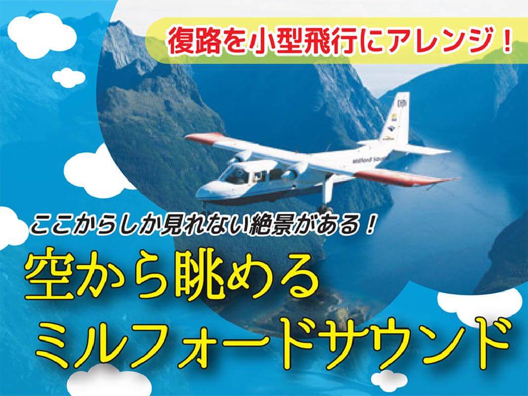 復路を小型飛行にアレンジ！空から眺めるミルフォードサウンド<br />