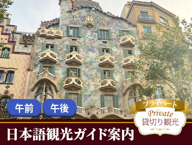 【プライベート】世界遺産カサ・バトリョ入場付観光ツアー  午前/午後