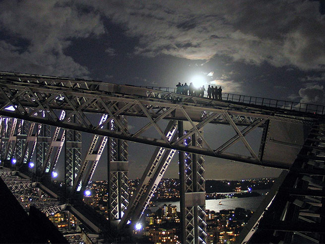 ハーバーブリッジを夜景とともに体験