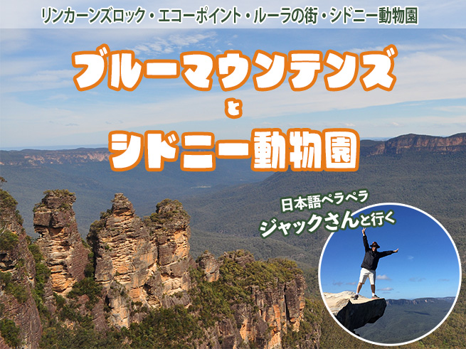 日本語でご案内！ジャックさんのブルーマウンテン + シドニー動物園 + キングステーブル + ルーラ