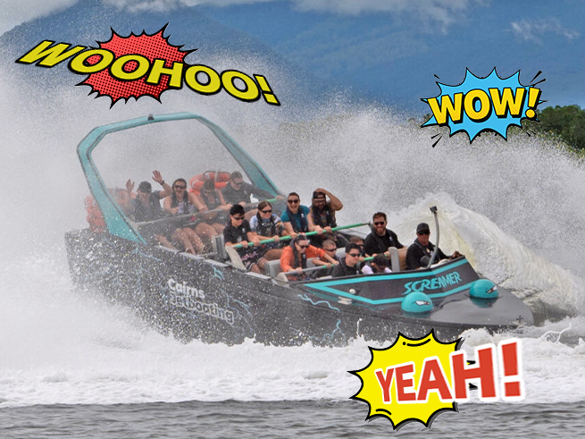 【ケアンズ発】バッドフィッシー・迫力満点ジェットボート体験