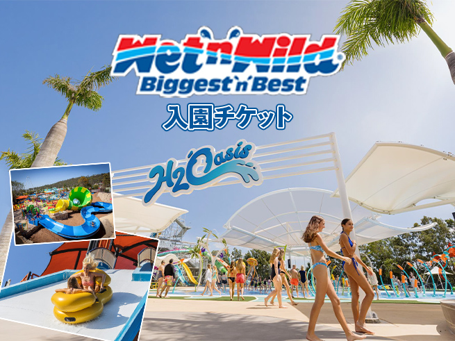 ウェットン＆ワイルドゴールドコースト【入場チケット】ウォータースライダー・波のプールを満喫！