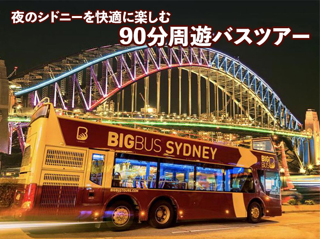 【ビッグバス】シドニー夜景ベストスポット周遊バスツアー（英語ガイド付き）