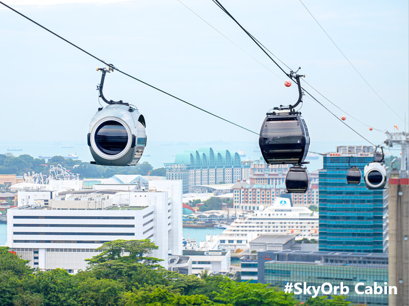 スカイオーブ・キャビン:世界初のクローム仕上げ球体型ケーブルカーキャビンで空の旅へ!