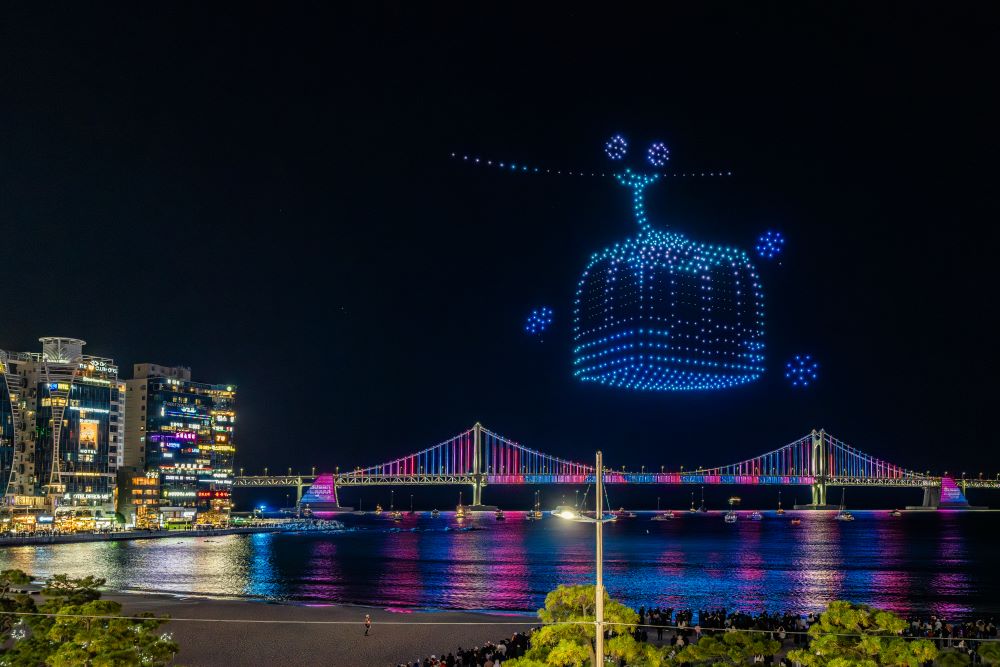 広安里Mドローンライトショー鑑賞