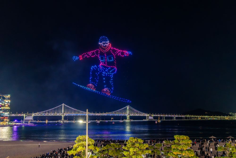 広安里Mドローンライトショー鑑賞