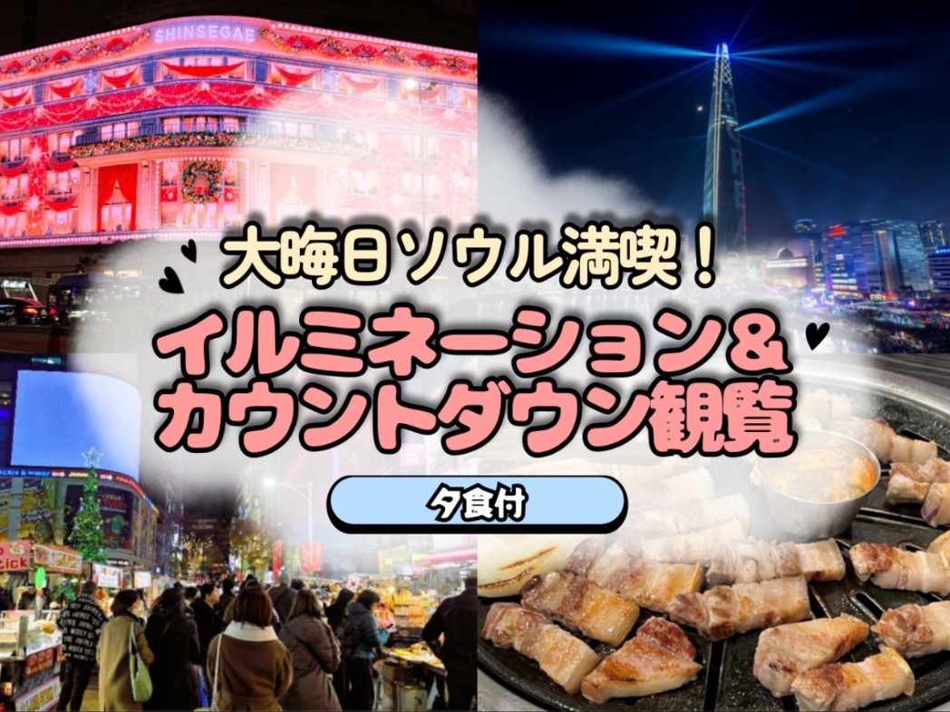 大晦日ソウル満喫！イルミネーション＆カウントダウン観覧（夕食付）