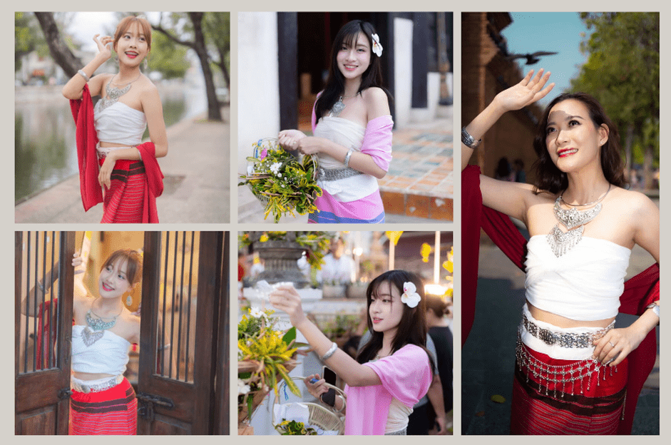 ◎ランナータイの伝統衣装で旧市街を散策しながら写真撮影を楽しめる