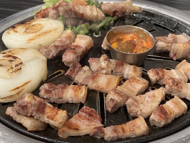 サムギョプサルの夕食付き！