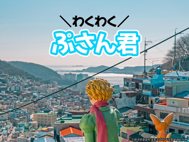 釜山の人気スポットを半日で巡る！甘川文化村散策＋ダイヤモンドタワー＋龍頭山公園＋カントン市場＋BIFF広場＋チャガルチ市場【わくわくぷさん君（昼版）】