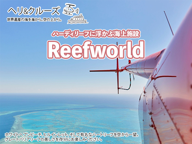 【遊覧飛行】欲張りグレートバリアリーフ（ヘリ&高速船） 英語ツアー