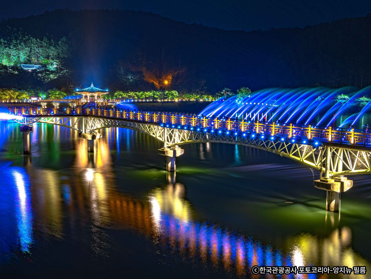 🌉月映橋で噴水ショーの鑑賞・散策⛲