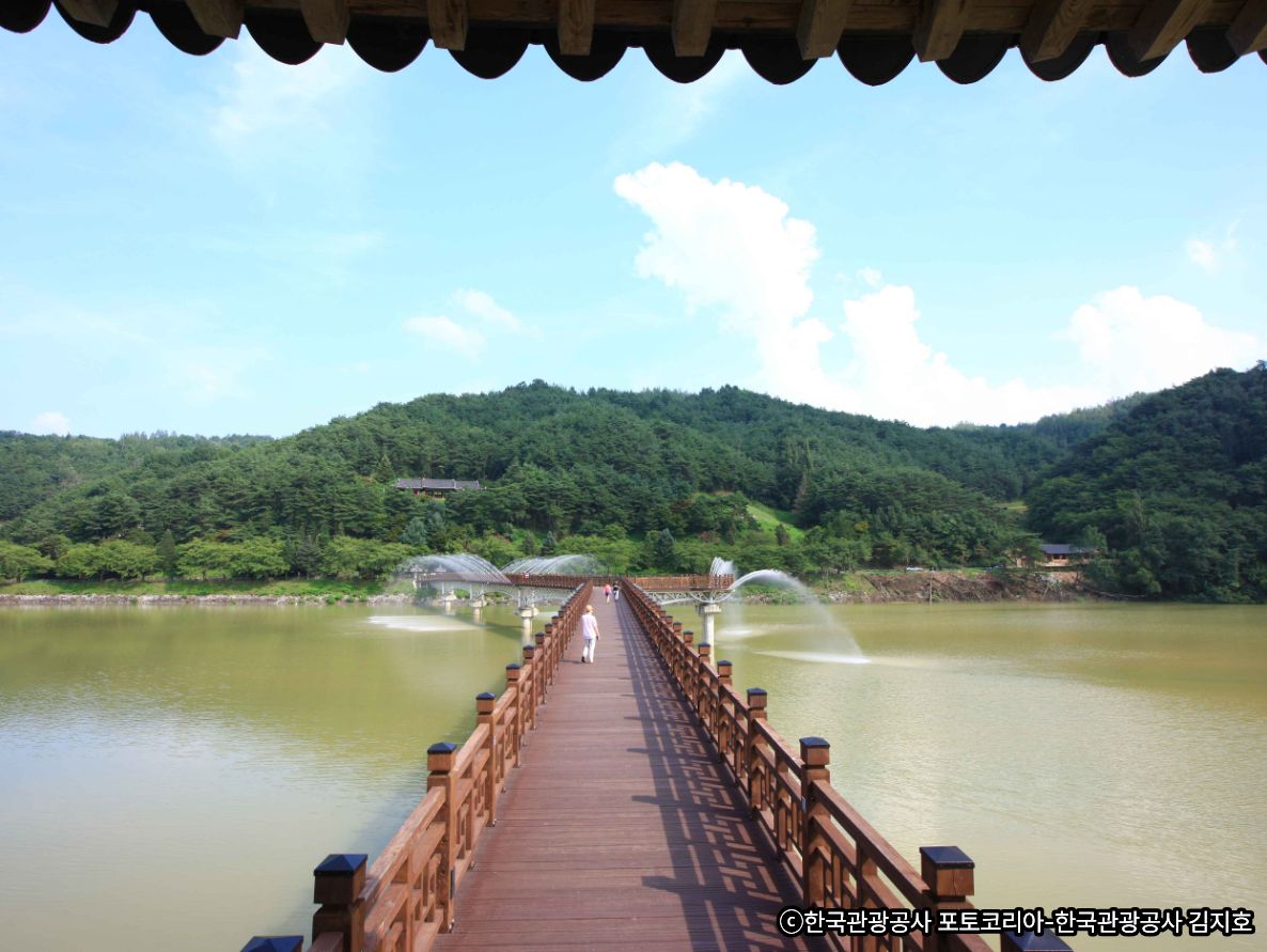 🌉月映橋で噴水ショーの鑑賞・散策⛲