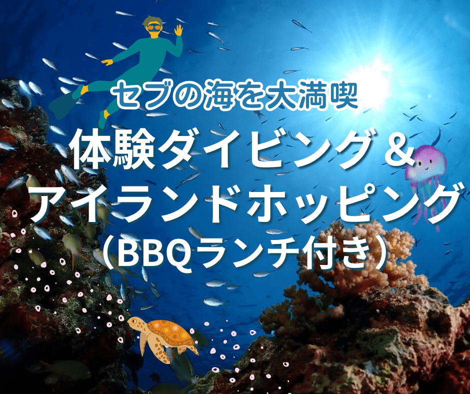 【体験ダイビング＋アイランドホッピング】ヒルトゥガン島＆ソルパ島をめぐる2島アイランドツアー｜体験ダイビング＆BBQランチ付き＜混載・日本語対応＞＜器材フルレンタル込み＞