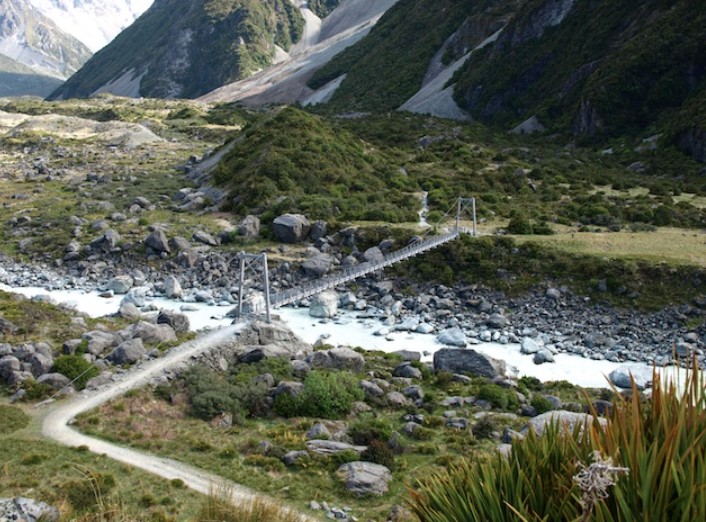フッカーバレートラック|ニュージーランド最高峰のマウントクックの人気コース