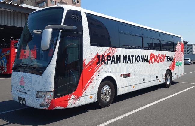 日本代表オフィシャルチームバス　全景