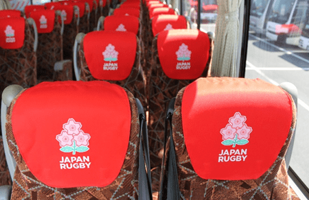 日本代表オフィシャルチームバス　座席