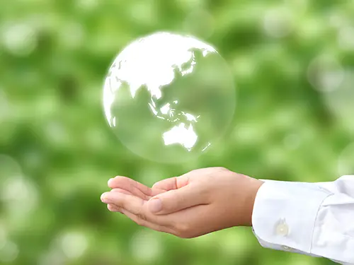 旅行に伴う二酸化炭素(CO2)の排出量を抑える イメージ