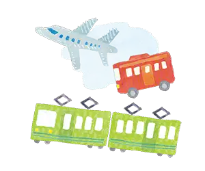 環境に配慮した交通手段を選ぶ イメージ