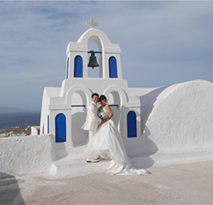 青い空 青い海と白い建物が美しいギリシャ サントリーニ島挙式 ギリシャ結婚式の口コミ 体験談 Jtbウエディング